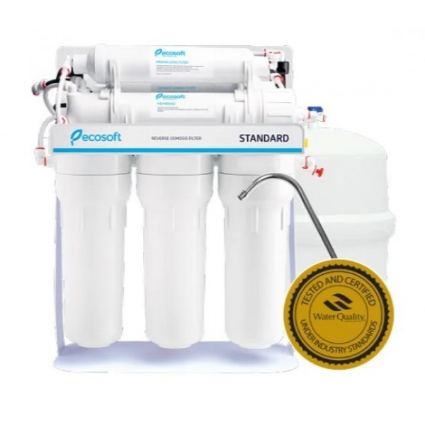 Purificator apa cu osmoza inversa Ecosoft in 5 trepte, Mineralizare, fara pompa booster - ECOSOFT