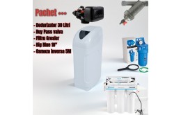 Pachet+++ Osmoza 5M + Filtru Grosier+ Big Blue 10, Sedimente 5m+ ByPass +Dedurizator 30litri